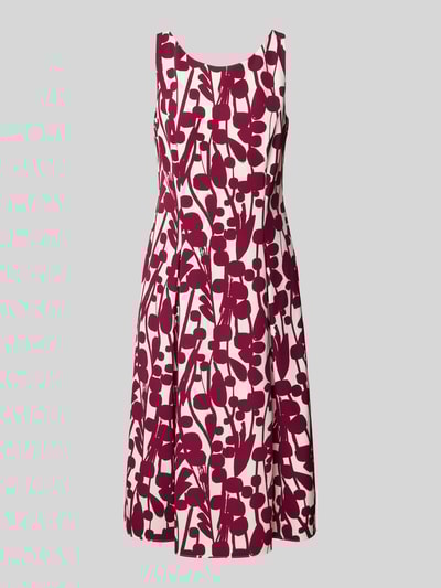 Vera Mont Knielanges Cocktailkleid mit Rundhalsausschnitt Bordeaux 2