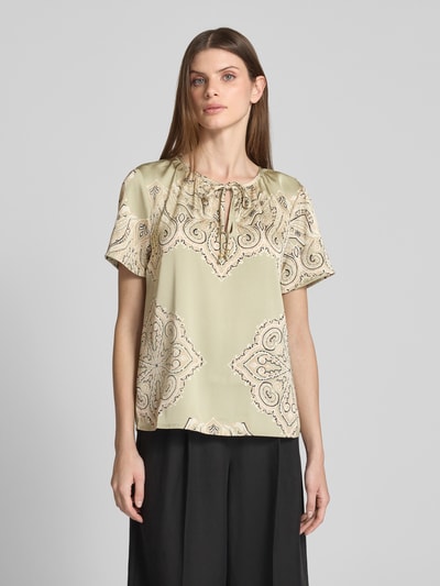 B.Young Regular fit blouseshirt met druppelvormige hals Lindegroen - 4