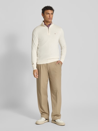 Tommy Hilfiger Regular fit schipperstrui van puur katoen Ecru - 1