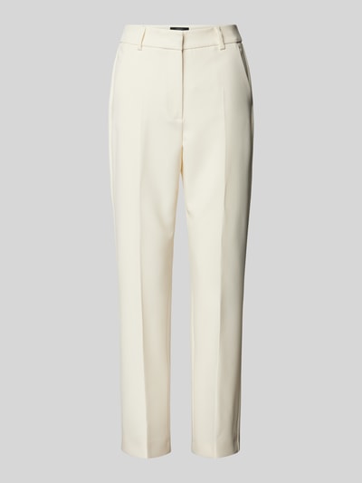 Weekend Max Mara Stretch fit capribroek met persplooien, model 'FREDA' Offwhite - 2