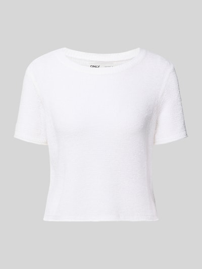 ONLY Regular Fit Strickpullover mit kurzen Ärmeln Modell 'SUNNY' Offwhite 2