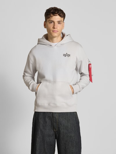 Alpha Industries Hoodie mit Kapuze Hellgrau 5