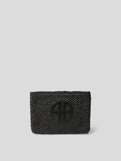 Anine Bing Clutch in Flecht-Optik Schwarz 4