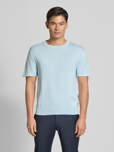 CK Calvin Klein T-Shirt mit Logo-Stitching Modell 'SUPIMA' Sky 4