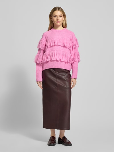 Essentiel Antwerp Relaxed Fit Strickpullover mit Woll-Anteil Modell 'JOHNS' Rosa 1