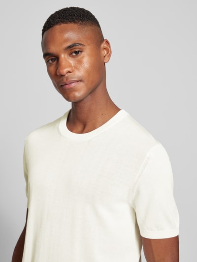 Strellson Gebreide pullover met ribboorden, model 'ADRIAN' Offwhite - 3