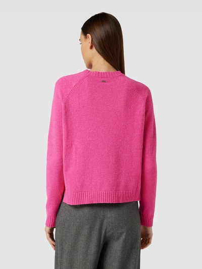 BOSS Strickpullover mit Rundhalsausschnitt Modell 'Febisan' Pink 5