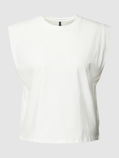 VERO MODA T-Shirt mit geripptem Rundhalsausschnitt Offwhite 2