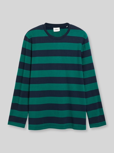 s.Oliver RED LABEL Longsleeve mit abgerundetem Saum Marine 2