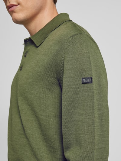 MAERZ Muenchen Gebreide pullover met polokraag Grasgroen - 3