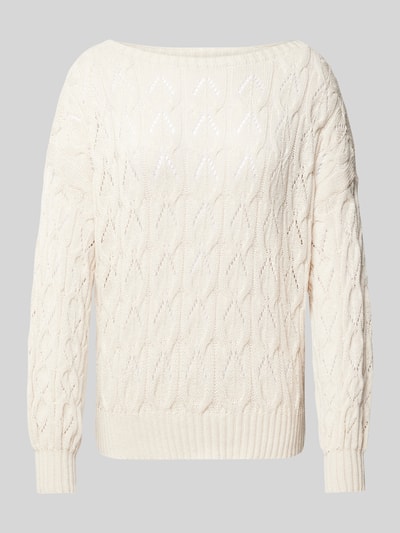 Only Relaxed Fit Strickpullover mit Zopf Struktur Muster Modell 'BRYNN' Sand 1