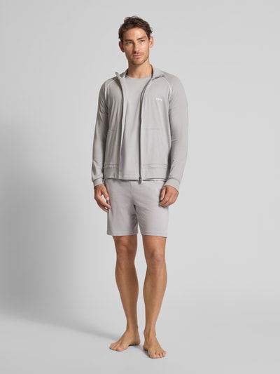BOSS Regular Fit Sweatjacke aus Baumwoll-Mix Hellgrau 1