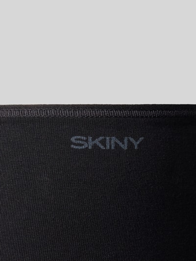 Productfoto, Slip met Logo en elastische band van SKINY, zwart, mix van katoen en elastaan, nauwsluitende pasvorm, gladde textuur
