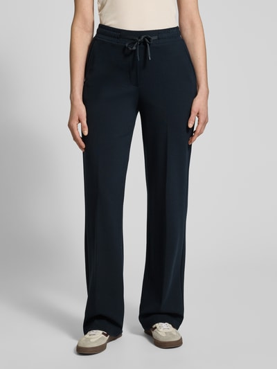 OPUS PANTS Wide leg stoffen broek met steekzakken, model 'Macie' Marineblauw - 4