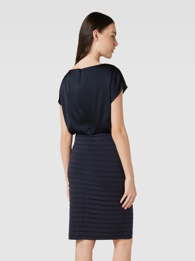 Christian Berg Cocktail Knielanges Cocktailkleid mit Bindedetail Marine Melange 5