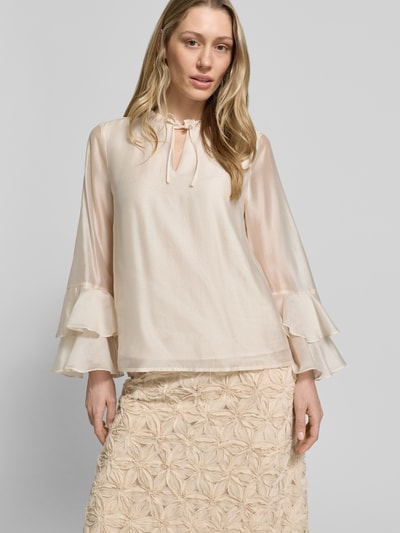 s.Oliver BLACK LABEL Ausgestellter Midi-Rock mit elastischem Bund Beige 3