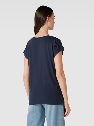 Montego T-shirt met viscose en pailletten Donkerblauw - 5