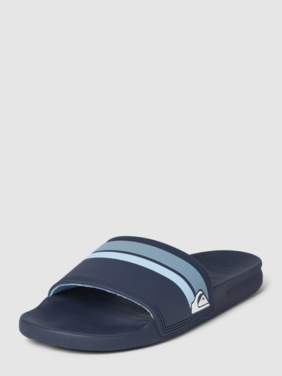 Quiksilver Slides mit Label-Detail Modell 'RIVI' Marine 1