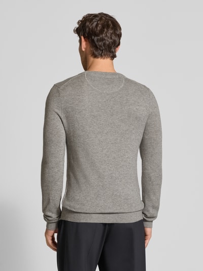 MCNEAL Gebreide pullover van wolmix met kasjmier Grafiet gemêleerd - 5