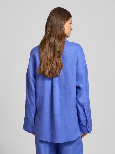 Christian Berg Woman Relaxed fit linnen blouse met overhemdkraag Blauw - 5