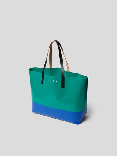 Marni Shopper mit Label-Print Grün 2