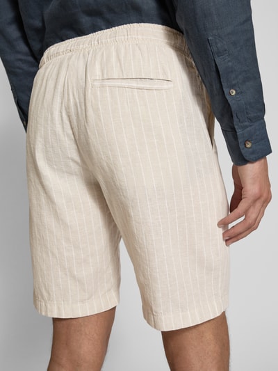 MCNEAL Shorts aus Leinen-Baumwoll-Mix mit elastischem Bund Beige 3