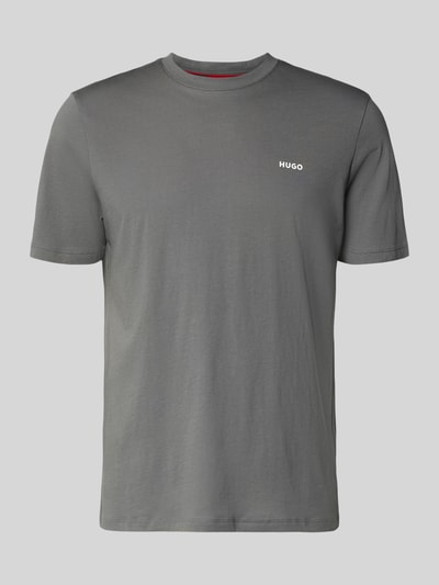 HUGO Regular Fit T-Shirt aus reiner Baumwolle Modell 'DERO222' Anthrazit 2