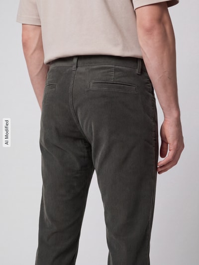 BOSS Orange Tapered Fit Chino aus Baumwoll-Mix Hellgruen 3