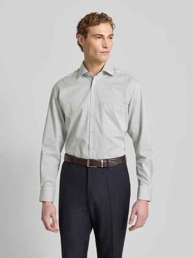 ETERNA Comfort Fit Business-Hemd aus Baumwolle mit Kentkragen Marine 4