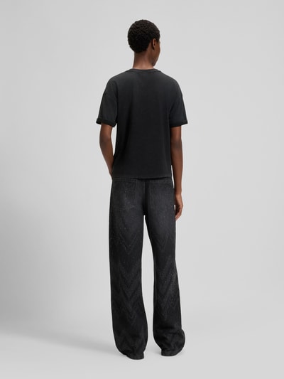 BOSS Orange T-shirt o kroju relaxed fit z czystej bawełny Czarny 5