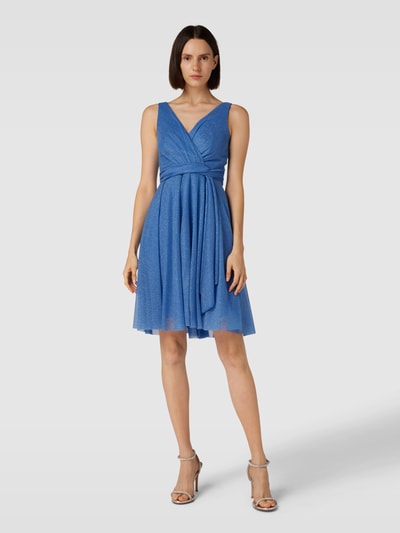 TROYDEN COLLECTION Cocktailkleid in Wickel-Optik Hellblau 1