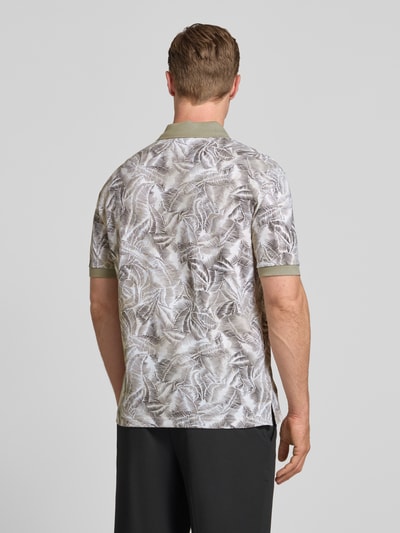 Armani Exchange Regular Fit Poloshirt im Allover-Look mit Label-Stitching Beige 5
