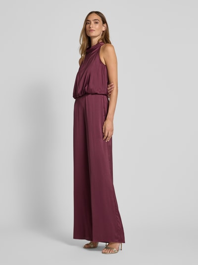 V by Vera Mont Regular Fit Jumpsuit mit Strukturmuster Bordeaux 1
