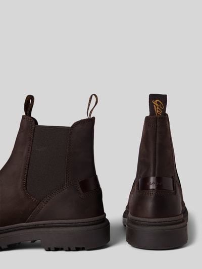 GANT Chelsea Boots aus Leder mit Label-Details Modell 'Timbly' Dunkelbraun 2
