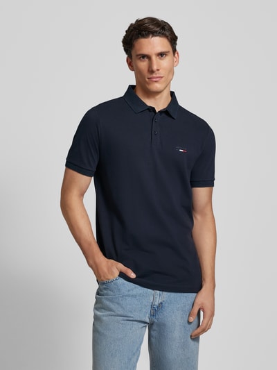 HECHTER PARIS Poloshirt mit Label-Stitching Marine 4