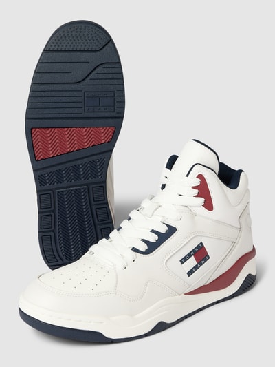 Tommy Jeans High top sneakers met labeldetail, model 'BASKET' Wit - 3