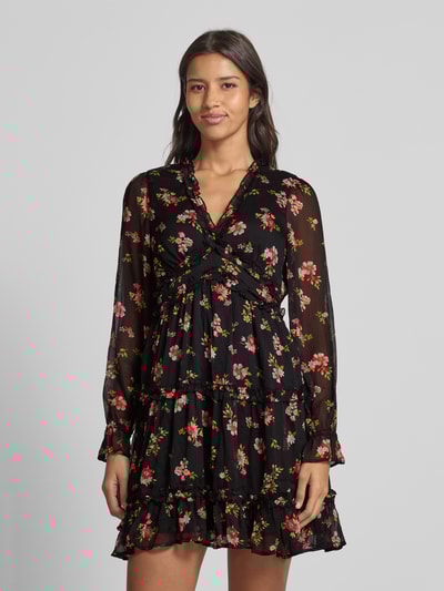 Vero Moda Tailliertes Minikleid mit Volants Modell 'SMILLA' Black 4