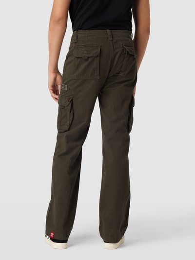 Alpha Industries Flared Cut Cargohose mit Label-Patch Modell 'JET' Anthrazit 5