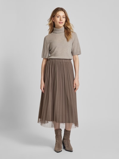 Fynch-Hatton Midirok van plissévouwen Taupe - 1