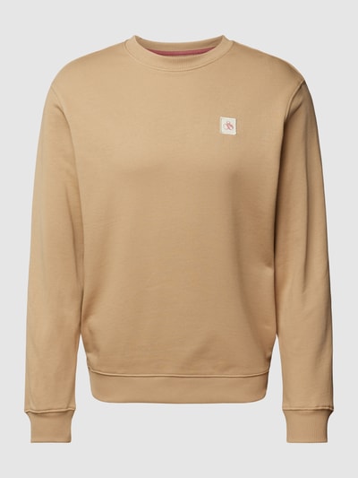 Scotch & Soda Sweatshirt met labelpatch, model 'Essentials' Beige - 2