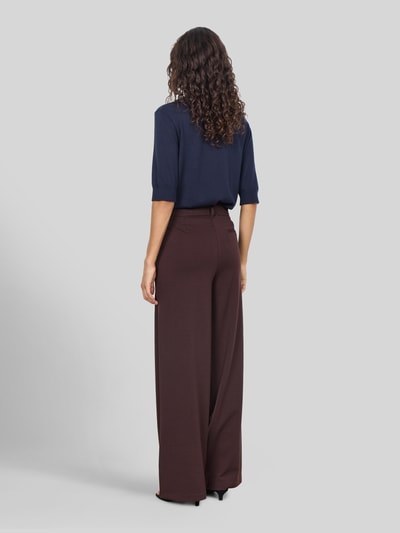Soyaconcept Wijdvallende broek met viscose, model 'DANIELA 9' Donkerbruin - 4