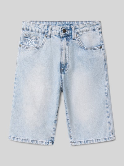 KARL KANI Korte jeans met labelstitching Blauw - 1