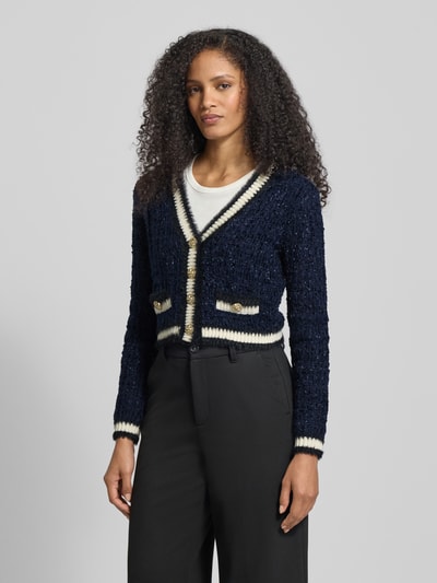 Guess Strickjacke mit V-Ausschnitt Modell 'AOMORI' Royal 4