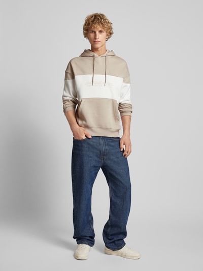 Jack & Jones Bluza z kapturem i nadrukiem z logo model ‘LEGACY’ Beżowy 1