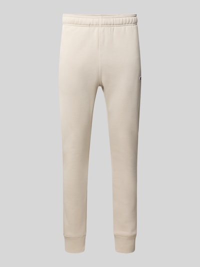 Champion Straight Fit Sweatpants aus Baumwoll-Mix mit Logo-Patch Beige 1