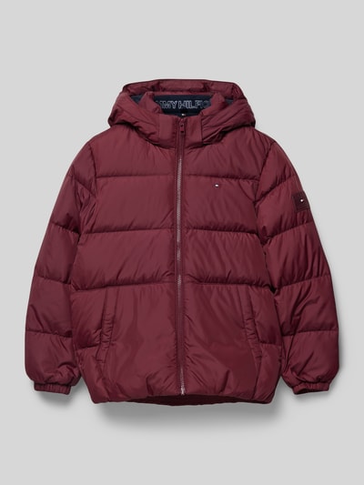 Tommy Hilfiger Teens Donsjack met capuchon Bordeaux - 1