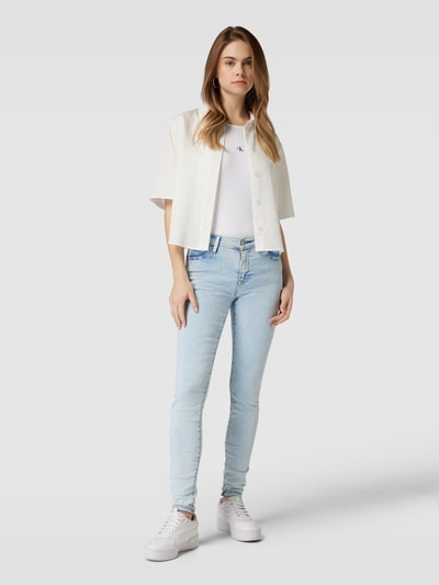 Levi's® Super skinny fit jeans in 5-pocketmodel, model '710™' Lichtblauw - 1