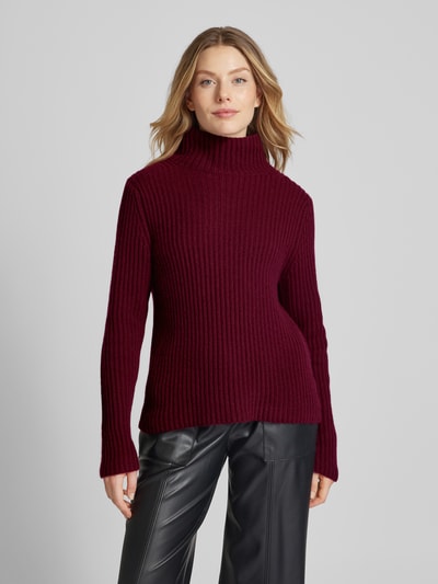 (The Mercer) N.Y. Gebreide pullover van kasjmier met opstaande kraag Bordeaux - 4