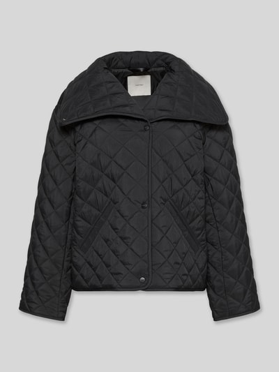 Calvin Klein Womenswear Kurtka pikowana o kroju relaxed fit z rozcięciami po bokach Czarny 2