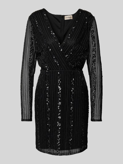 LACE & BEADS Cocktailkleid in Wickel-Optik Black 2